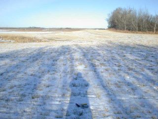 #1: Looking north toward Hwy 13; the Palm III and GPS are at the bottom of the photo