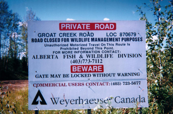 Sign explaining the road closure.