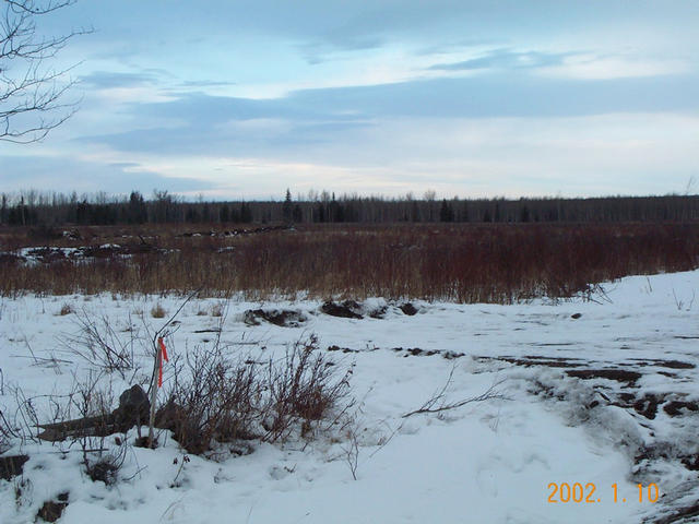 Looking southwest toward the confluence.