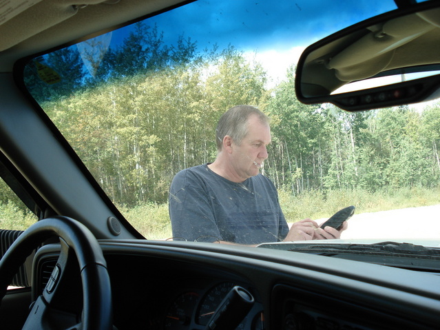 Checking the GPS for correct road junction