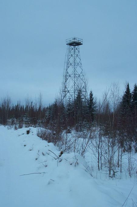 Look out tower north of the confluence point about 4 km