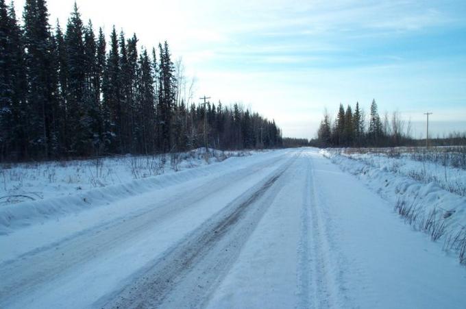 View to the south from road