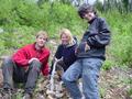 #6: View to east including John, Patsy and Sarah with baby in oven