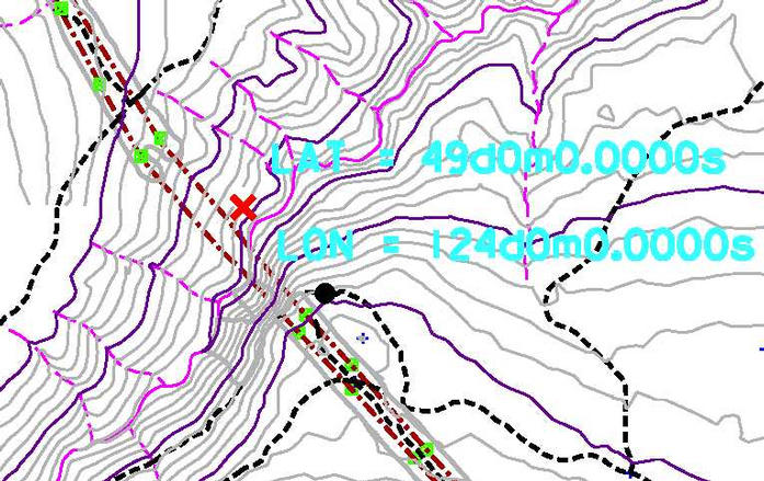 Map image showing confluence and picture locations