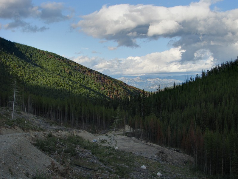 View of the parking lot towards the east. 