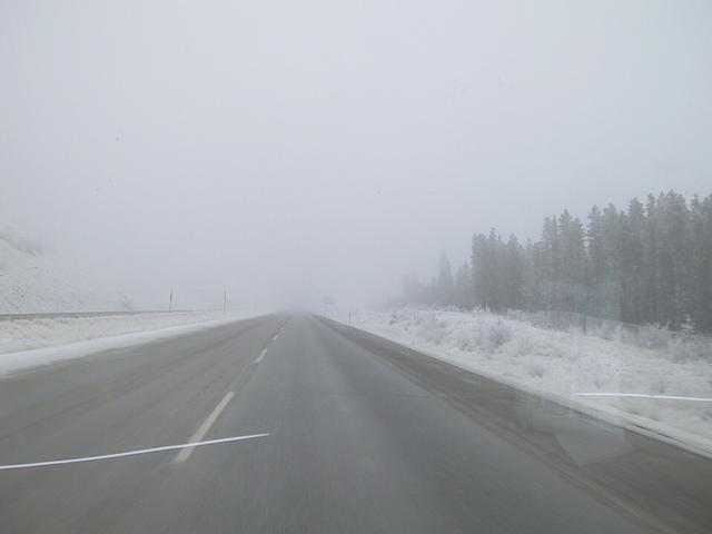 The fog enroute to the summit