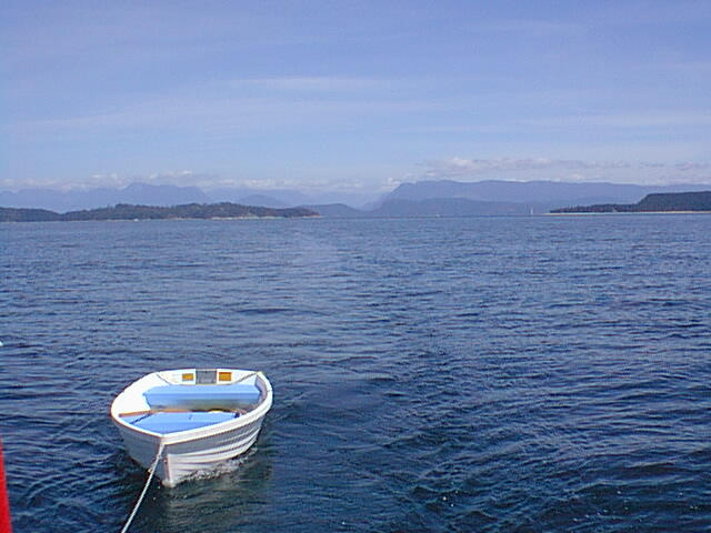 The view aft toward Desolation Sound