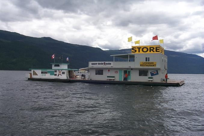 The Sea Store anchored near the confluence.