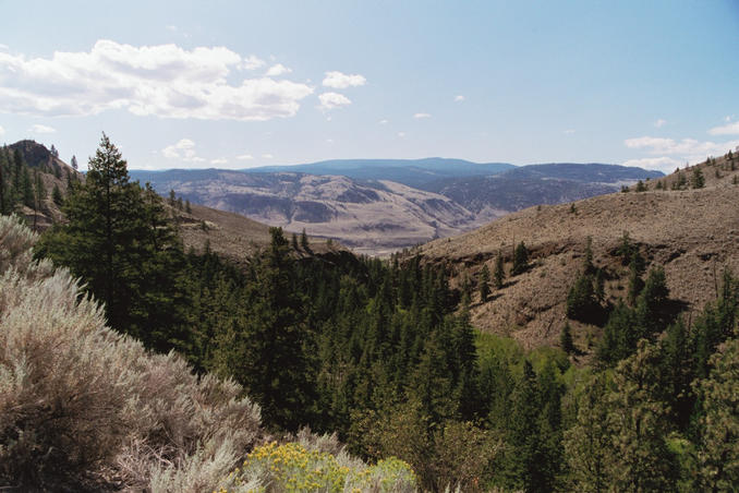 View from Battle Creek FSR, above Highway 1W/97S