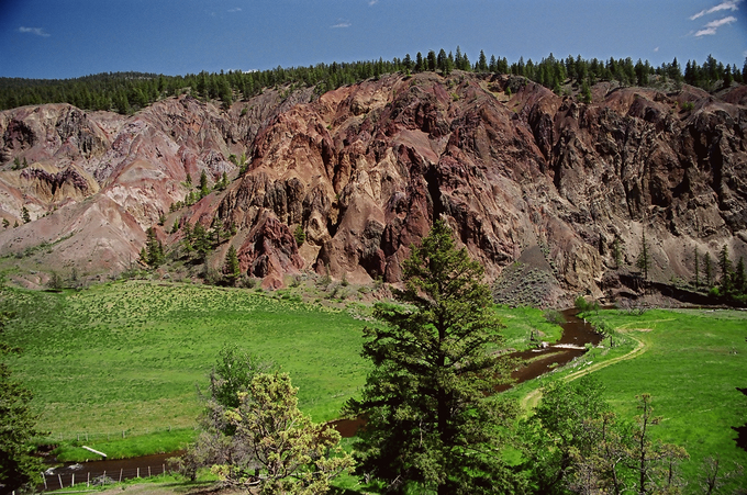 Deadman river and rock formations