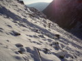 #7: Ivan and Scott climbing up the snow covered scree slope leading to 52N 119W.