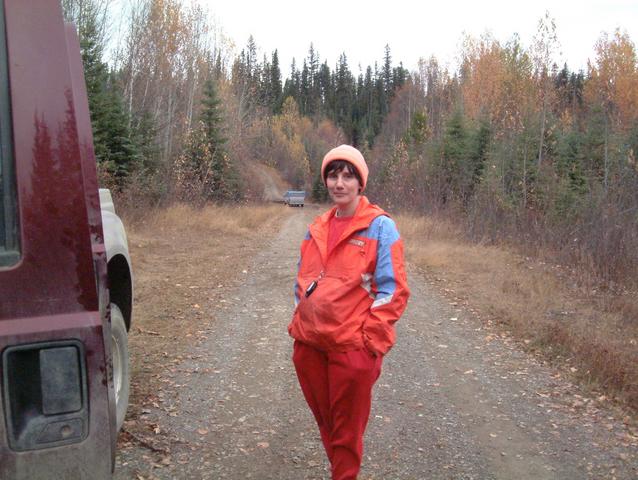 Tori ready for any hunter-washout in background