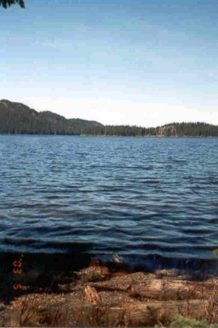 General area of confluence taken from the south side of the lake looking north toward the confluence.