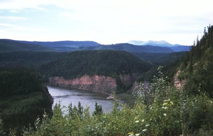 An original section of the canyon, down stream of the W.A.C. Bennett dam.