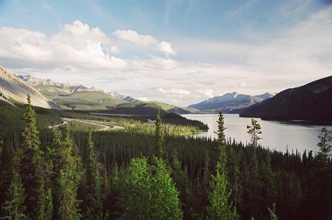 Muncho Lake, looking south from Muncho Lake Viewpoint