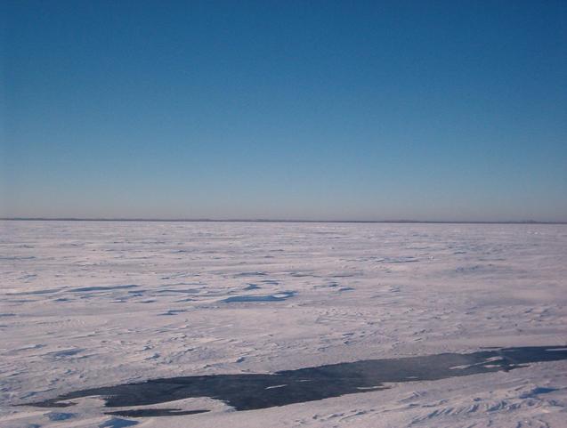 View West with shoreline in background