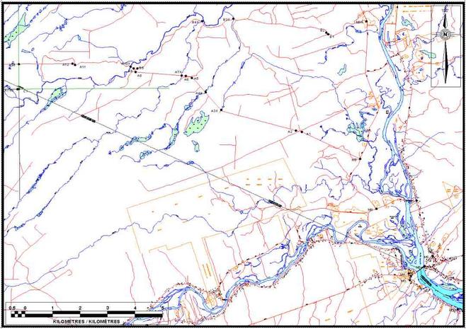 Custom map showing our pre-defined waypoints that we selected before we made our attempt