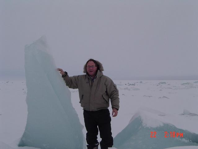 Ollie and pressure ridge ice