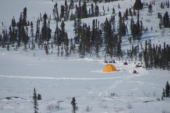 Camp near confluence point