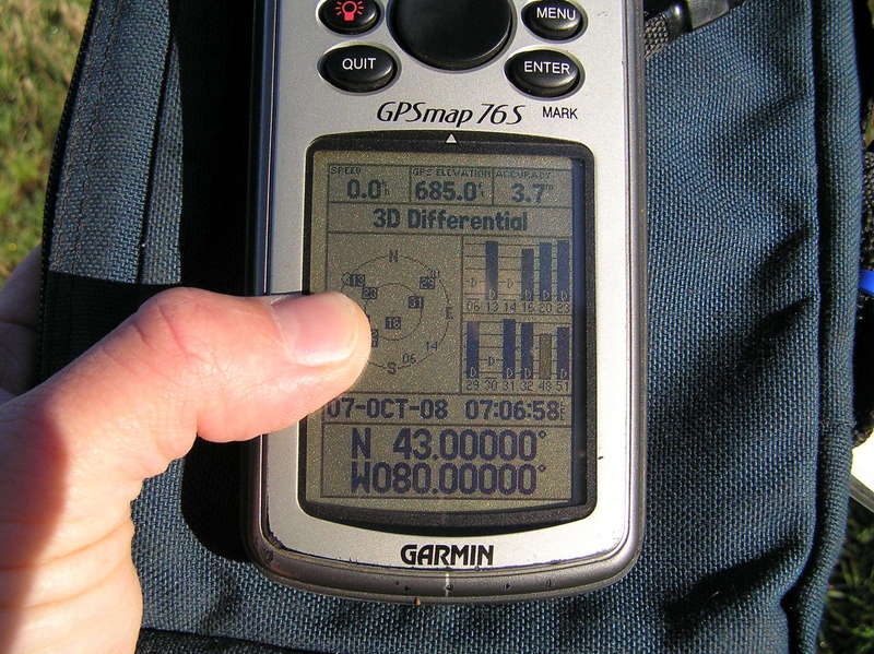 GPS reading at a fairly major confluence--80 West!