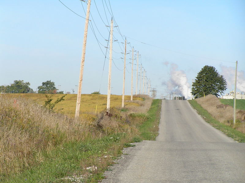 View along the nearest road to the north of the confluence, looking northwest.