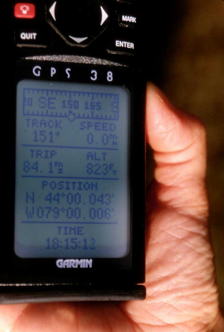 The GPS reading.