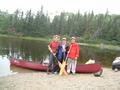 #7: Mark, Mira & Steve (L to R) ready to head out onto Kathleen Lake