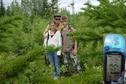 #5: Myriam, Jean-Michel and my self at the confluence with the GPS