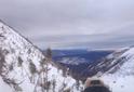 #4: Looking SW from the confluence, the Mines Madeleine hut is just to the right of my head