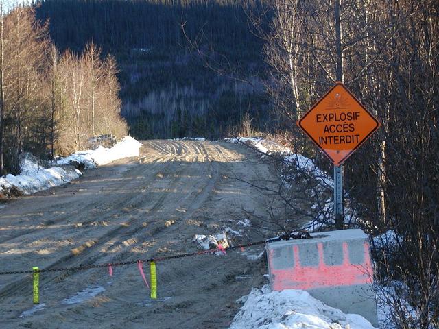 Road to the confluence (and explosives depot)