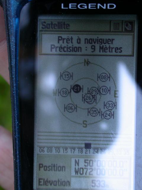 Vue du GPS