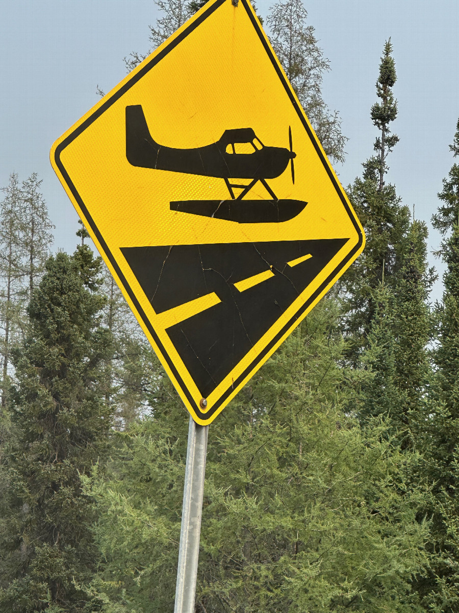 ATTENTION SEAPLANES at the Mirage seaplane base at Lac Polaris