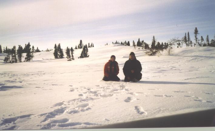 Nancy and Chesley sitting on the point!