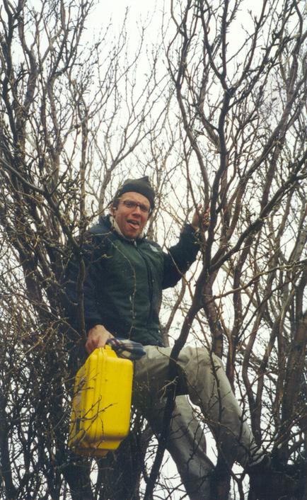 Even on the prairie Natcho manages a bushwack