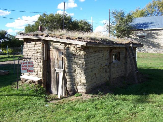 Tompkins sod house.