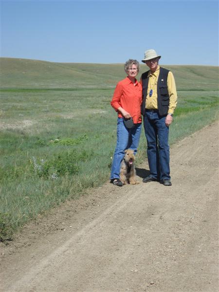 Carolyn, Alan and Symon near the confluence.