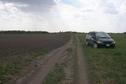 #5: The view west along the dirt short cut between farms.