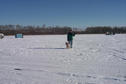 #3: The view east with Alan and Max standing on the confluence.