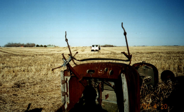 Looking east towards the confluence (where the truck is parked)