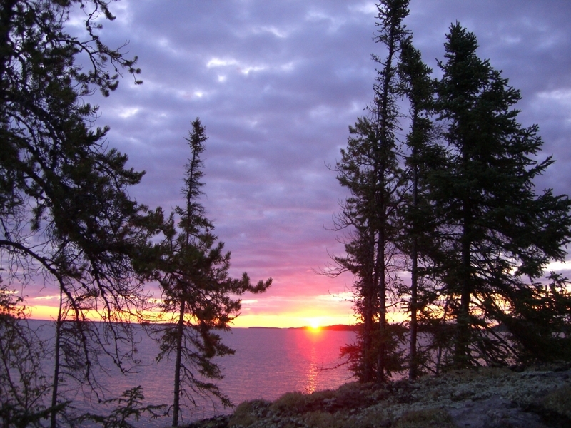 Morning sun view from tent