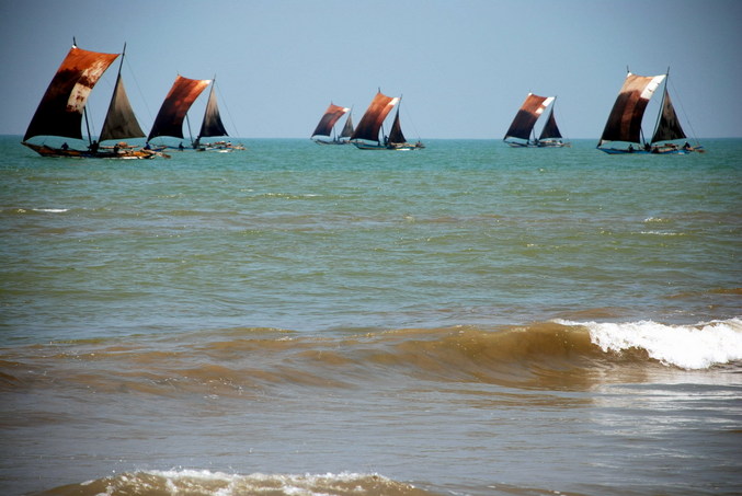 The view from the beach at Negombo