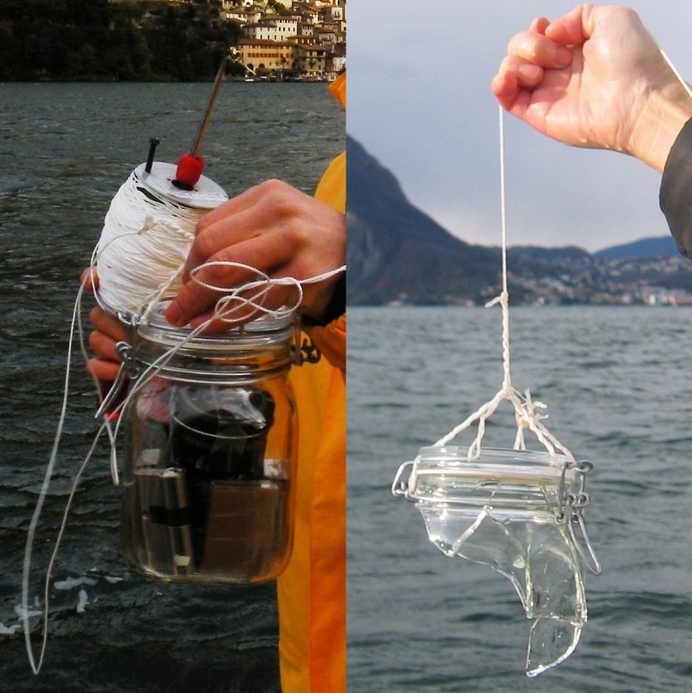 Jar before and after the Experiment