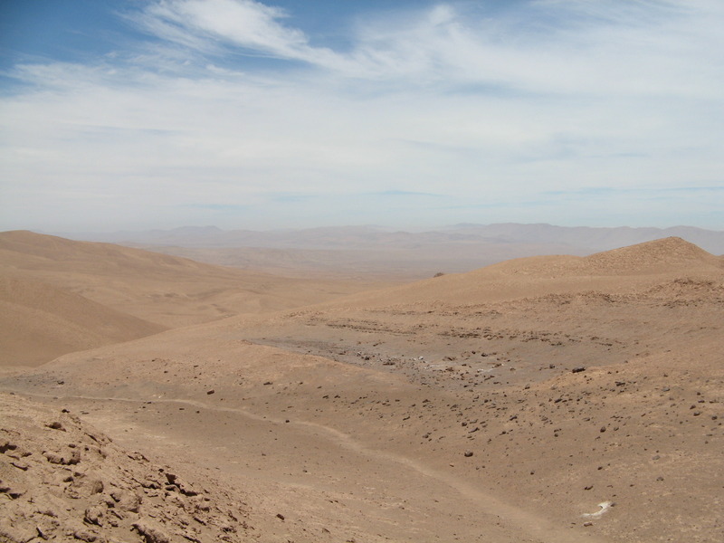 From the top of the pass - looking down the valley towards the Confluence