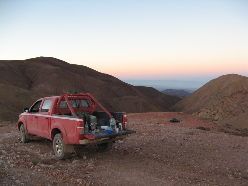 My camp next to the canyon above the Confluence