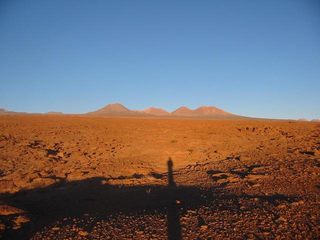 Looking back up the slope from 4kms East