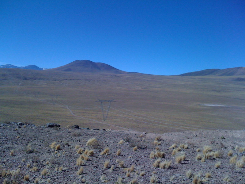 The trail that follows the electric towers