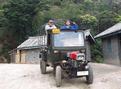 #4: Steve and I riding two-stroke tractor.