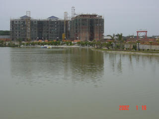 #1: The confluence is in front of those buildings.