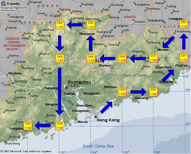 The ambitious plan: 12 confluences in 9 days