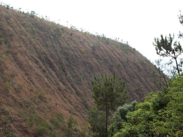 Perspective of gully wall I traversed